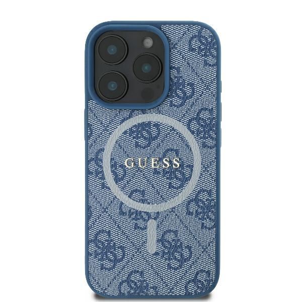 Muu telefoni lisavarustus Guess Guess 4G Ring Classic Logo MagSafe iPhone 16 Pro Case - Blue