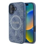 Kitas telefono priedas Guess  Guess 4G Ring Classic Logo MagSafe case for iPhone 16 - blue