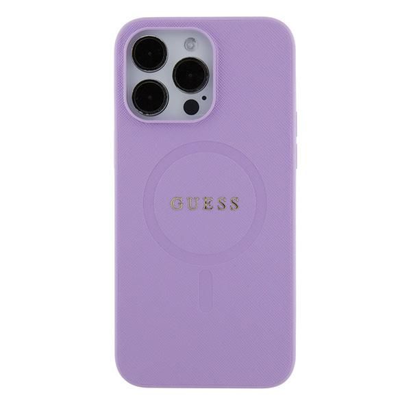 Cits mobilo telefonu aksesuārs Guess Guess Saffiano MagSafe iPhone 16 Pro Max Case - Purple