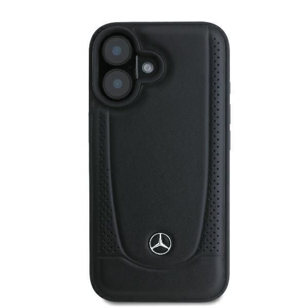 Other Phone Accessory Mercedes-Benz Mercedes Leather Urban iPhone 16 Plus Case - Black
