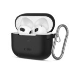 Headphone case Tech-Protect Apple AirPods 3 Silicone Hook Case Black