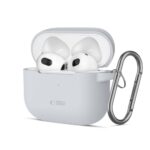 Maciņš austiņām Tech-Protect Apple AirPods 3 Silicone Hook Case Gray