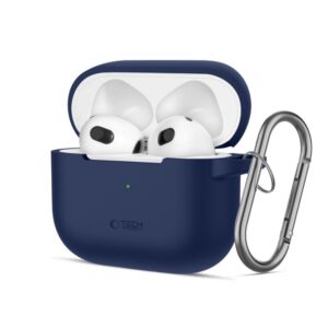 Maciņš austiņām Tech-Protect Apple AirPods 3 Silicone Hook Case Blue