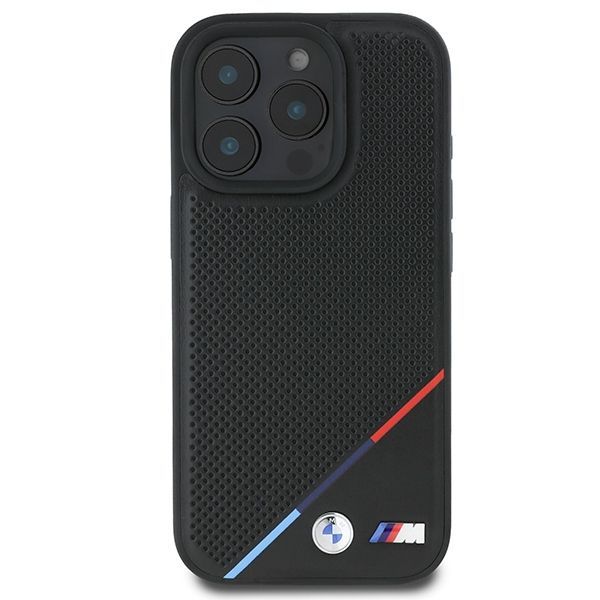 Muu telefoni lisavarustus BMW BMW M Perforated Tricolor Line MagSafe Case for iPhone 16 Pro - Black