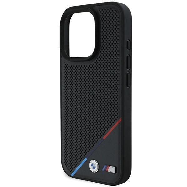 Muu telefoni lisavarustus BMW BMW M Perforated Tricolor Line MagSafe Case for iPhone 16 Pro - Black
