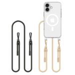 Другой аксессуар для телефона Tech-Protect  Tech-Protect FlexAir Chain MagSafe iPhone 16 Case - Clear + 2 Lanyards (Black & Taupe) 