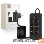 Другой аксессуар для телефона Tech-Protect  Tech-Protect PC6X6 Power Strip 6 Sockets 240V + 3xUSB-A + 3xUSB-C 200cm - Black 