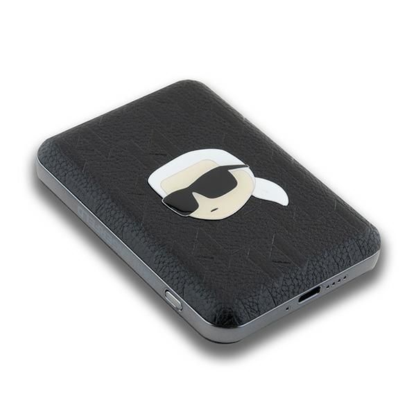 Muu telefoni lisavarustus Karl Lagerfeld Karl Lagerfeld Powerbank inductive KLPB5FPGKSKIHK 16W 5000mAh black/black Karl Head Pin MagSafe