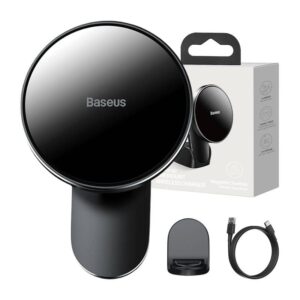 Auto holder Baseus  Baseus Big Energy car mount with wireless charger 15W for Iphone 12 / Iphone 13 (Black) 