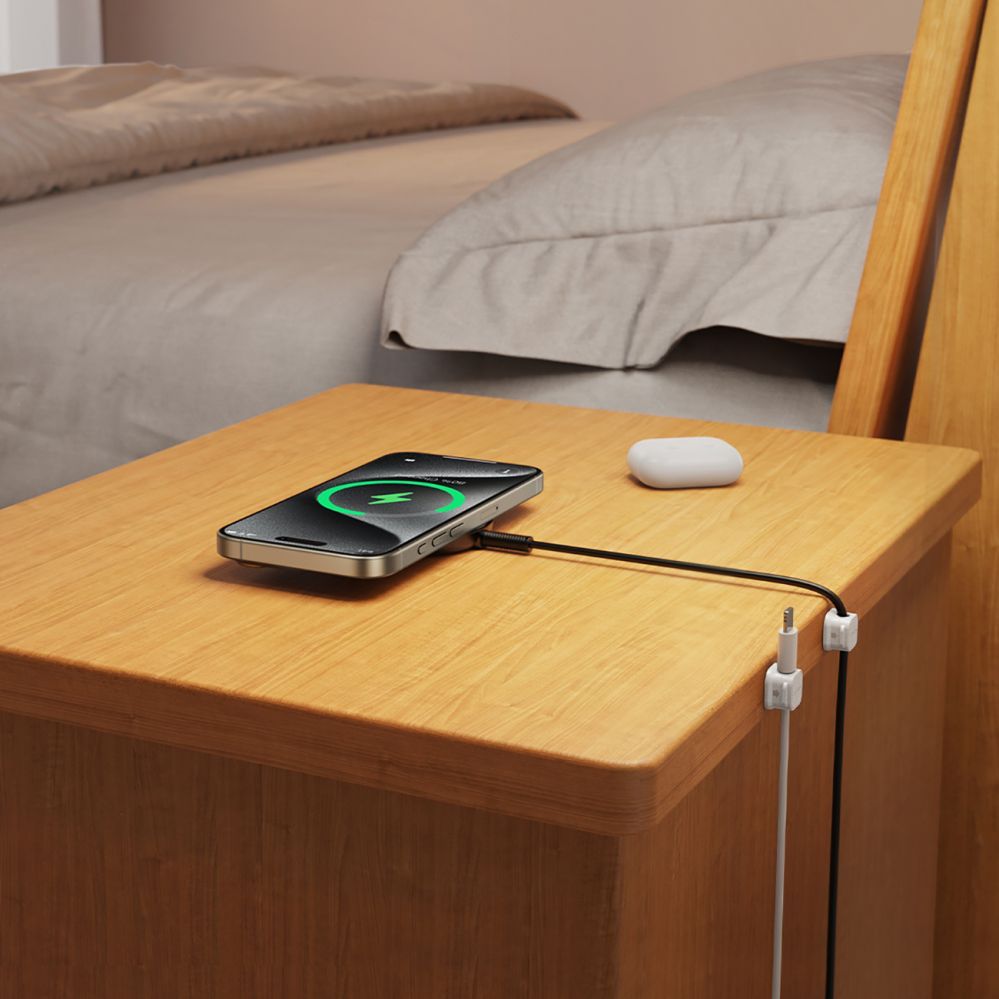 Biroja izejmateriāls Joyroom Joyroom JR-ZS368 magnetic cable organizer - white (6 pcs.)