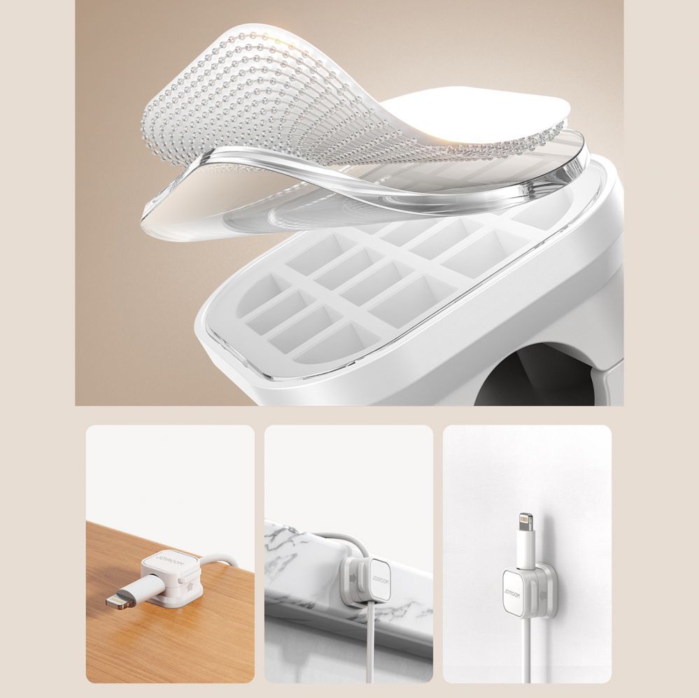 Biroja izejmateriāls Joyroom Joyroom JR-ZS368 magnetic cable organizer - white (6 pcs.)