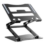 Kitas telefono priedas Wozinsky  Laptop stand Wozinsky WRS-CPY75DSB aluminum + Free! smartphone stand - black 