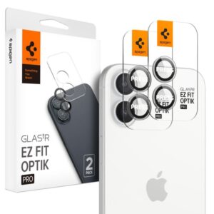 Cits mobilo telefonu aksesuārs Spigen  Spigen Glas.tR EZ Fit Optik Pro Tempered Glass for iPhone 16 / 16 Plus / 17 (2 pcs.) 