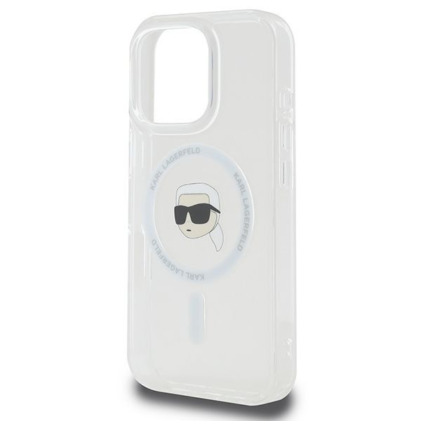 Muu telefoni lisavarustus Karl Lagerfeld Karl Lagerfeld IML Metal Karl Head MagSafe Case for iPhone 16 Pro - White