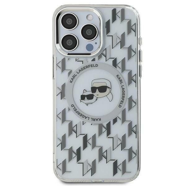 Other Phone Accessory Karl Lagerfeld Karl Lagerfeld IML Monogram Karl & Choupette Head MagSafe iPhone 16 Pro Case - Clear