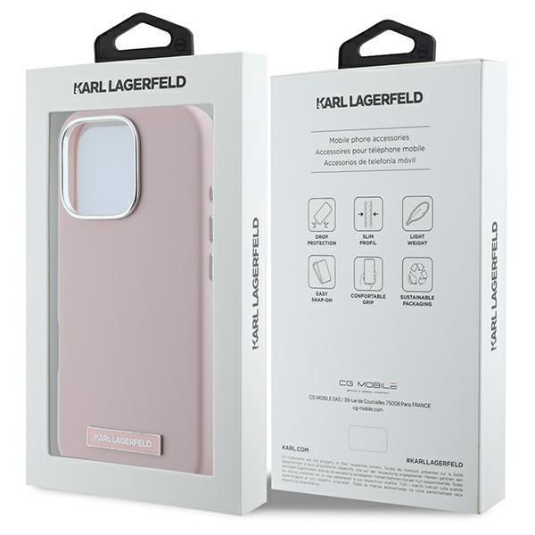 Other Phone Accessory Karl Lagerfeld Karl Lagerfeld FW Metal Plate MagSafe iPhone 16 Pro Case - Pink
