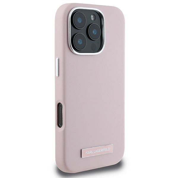 Other Phone Accessory Karl Lagerfeld Karl Lagerfeld FW Metal Plate MagSafe iPhone 16 Pro Case - Pink