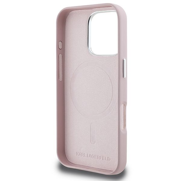 Other Phone Accessory Karl Lagerfeld Karl Lagerfeld FW Metal Plate MagSafe iPhone 16 Pro Case - Pink