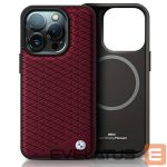 Other Phone Accessory BMW  BMW Sign Leather Diamond Metal Logo MagSafe Case for iPhone 16 Pro Max - Red 