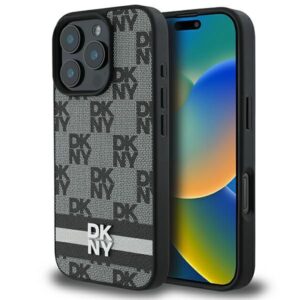 Muu telefoni lisavarustus DKNY  DKNY Checkered Pattern & Printed Stripes case for iPhone 16 Pro - black 