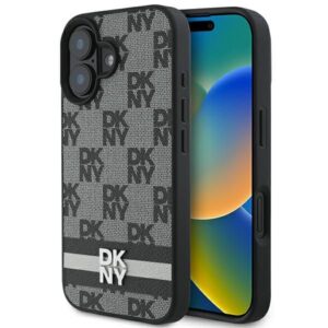 Muu telefoni lisavarustus DKNY  DKNY Checkered Pattern & Printed Stripes case for iPhone 16 - black 