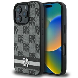 Muu telefoni lisavarustus DKNY  DKNY Checkered Pattern & Printed Stripes case for iPhone 16 Pro Max - black 