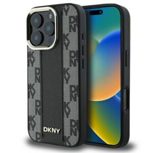 Kitas telefono priedas DKNY  DKNY Checkered Pattern Magsafe iPhone 16 Pro Case - Black 
