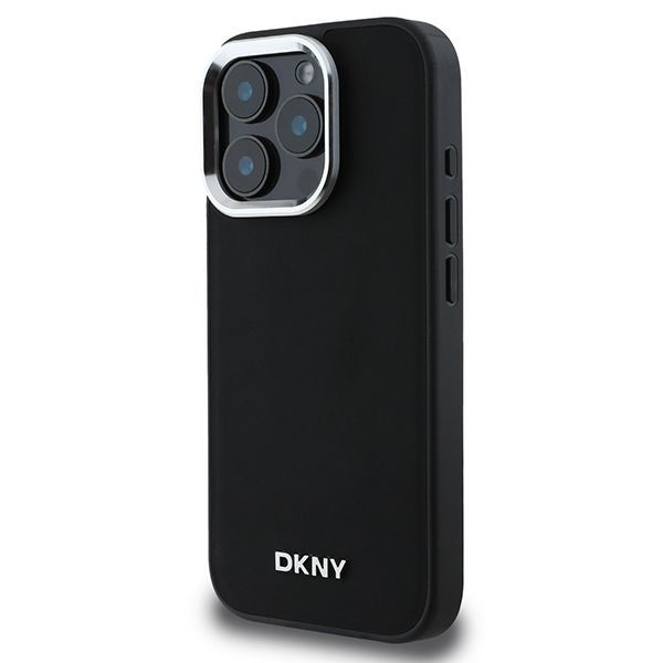 Other Phone Accessory DKNY DKNY Plain Silver Logo MagSafe iPhone 16 Pro Case - Black