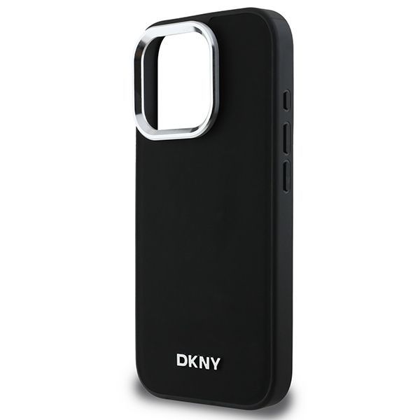 Other Phone Accessory DKNY DKNY Plain Silver Logo MagSafe iPhone 16 Pro Case - Black