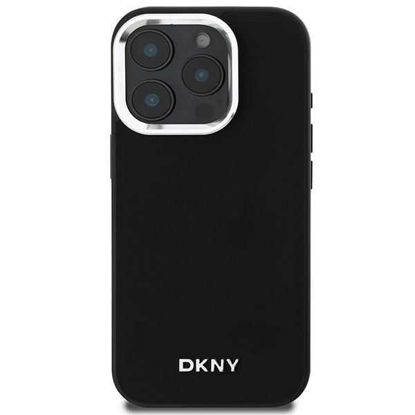 Other Phone Accessory DKNY DKNY Plain Silver Logo MagSafe iPhone 16 Pro Max Case - Black