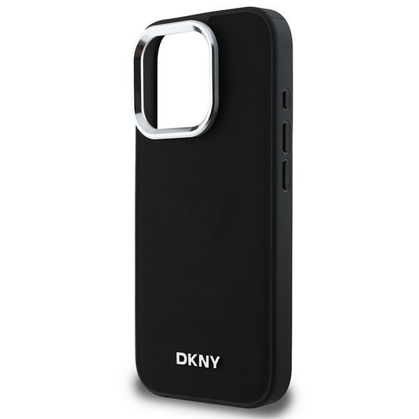Other Phone Accessory DKNY DKNY Plain Silver Logo MagSafe iPhone 16 Pro Max Case - Black
