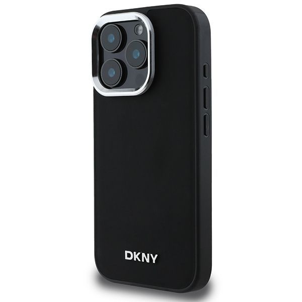Other Phone Accessory DKNY DKNY Plain Silver Logo MagSafe iPhone 16 Pro Max Case - Black