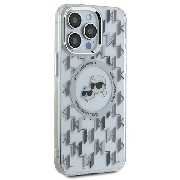 Muu telefoni lisavarustus Karl Lagerfeld Karl Lagerfeld IML Monogram Karl & Choupette Head MagSafe iPhone 15 Pro Case - Clear