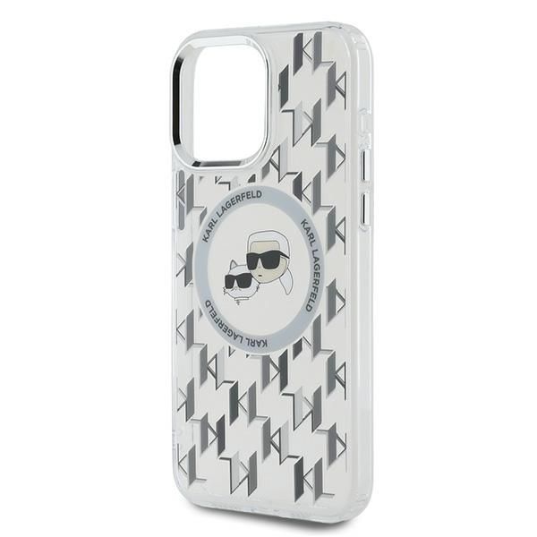 Muu telefoni lisavarustus Karl Lagerfeld Karl Lagerfeld IML Monogram Karl & Choupette Head MagSafe iPhone 15 Pro Case - Clear