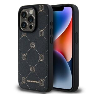 Kitas telefono priedas Karl Lagerfeld  Karl Lagerfeld Magsafe Karl Head iPhone 15 Pro Case - Black 