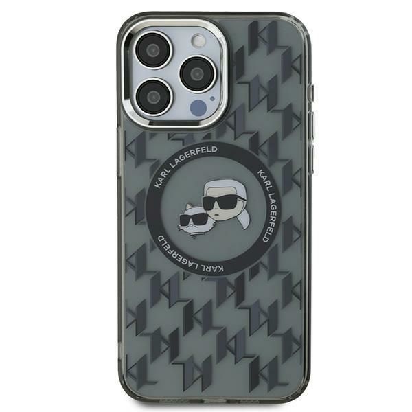 Muu telefoni lisavarustus Karl Lagerfeld Karl Lagerfeld IML Monogram Karl & Choupette Head MagSafe iPhone 15 Case - Black