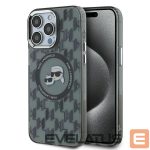 Other Phone Accessory Karl Lagerfeld  Karl Lagerfeld IML Monogram Karl & Choupette Head MagSafe Case for iPhone 15 Pro Max - Black 