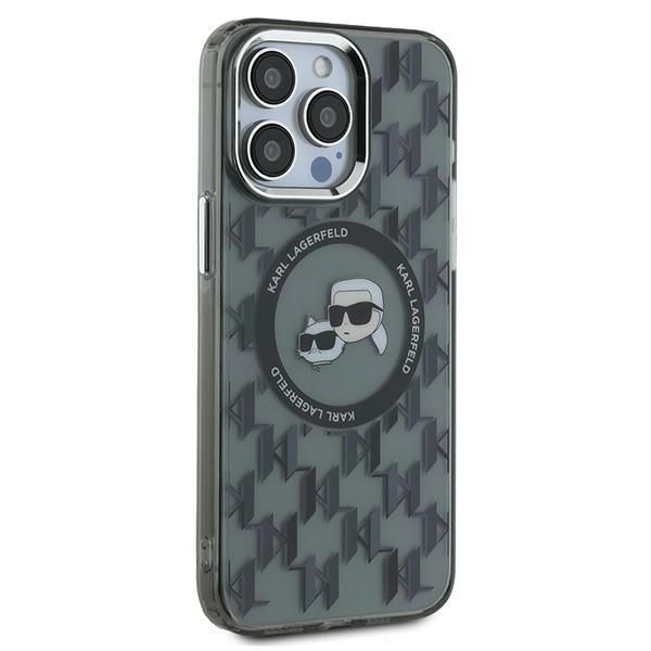 Muu telefoni lisavarustus Karl Lagerfeld Karl Lagerfeld IML Monogram Karl & Choupette Head MagSafe Case for iPhone 15 Pro Max - Black