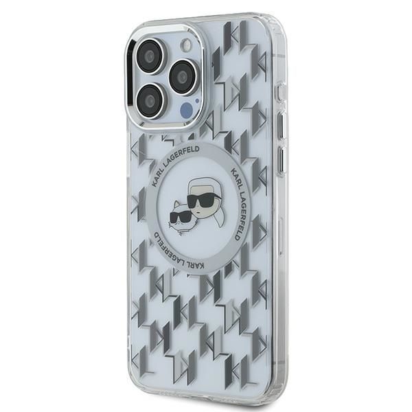 Muu telefoni lisavarustus Karl Lagerfeld Karl Lagerfeld IML Monogram Karl & Choupette Head MagSafe Case for iPhone 15 Pro Max - Clear