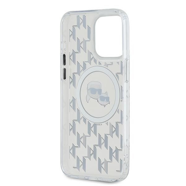Muu telefoni lisavarustus Karl Lagerfeld Karl Lagerfeld IML Monogram Karl & Choupette Head MagSafe Case for iPhone 15 Pro Max - Clear
