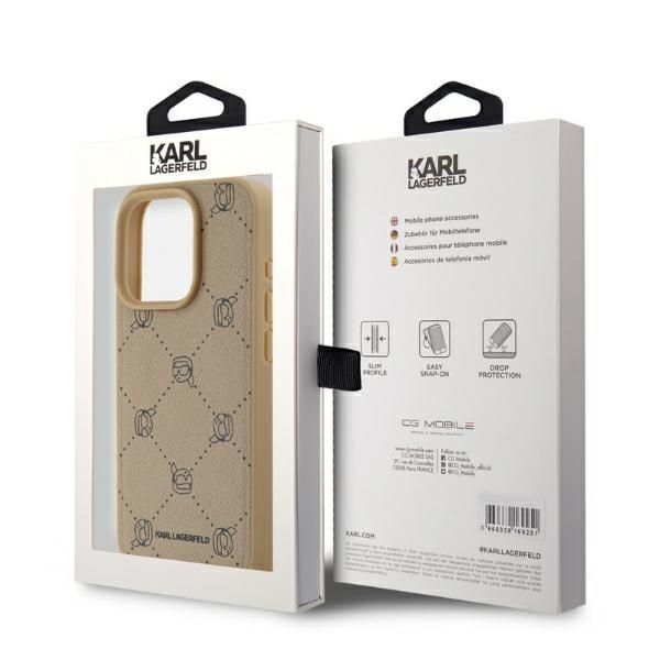 Muu telefoni lisavarustus Karl Lagerfeld Karl Lagerfeld Magsafe Karl Head Case for iPhone 15 Pro Max - Beige
