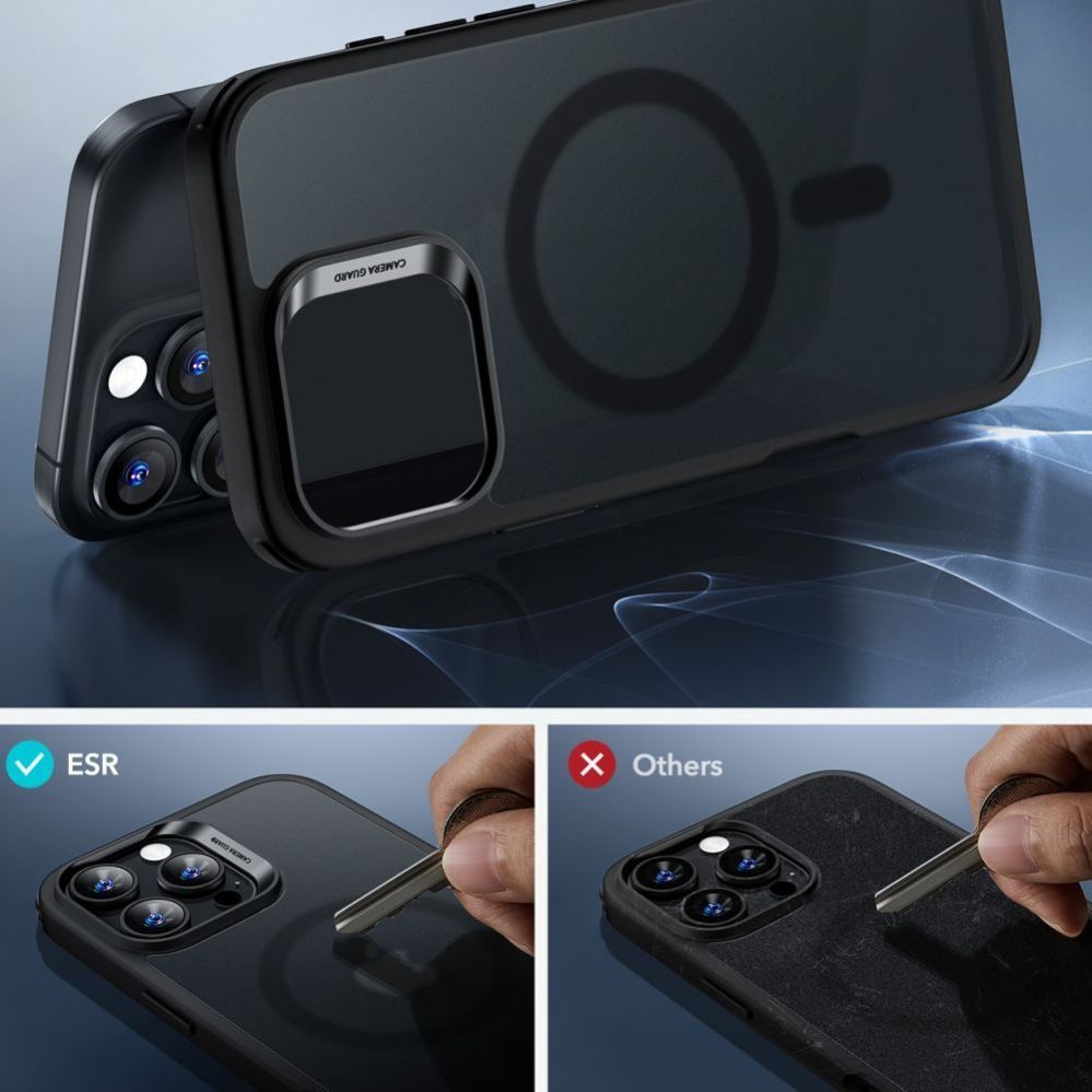 Other Phone Accessory ESR ESR Classic Hybrid Halolock MagSafe Case + Tempered Glass for iPhone 16 Pro - Semi-Transparent