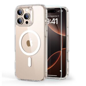 Cits mobilo telefonu aksesuārs ESR  ESR Classic Hybrid Halolock MagSafe Case + Tempered Glass for iPhone 16 Pro Max - Clear 