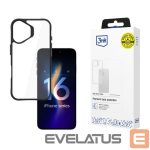 Other Phone Accessory 3MK  3mk Satin Armor Case+ for iPhone 16 Plus - Transparent with Black Frame 