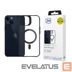 Other Phone Accessory 3MK  3mk Satin Armor MagCase with MagSafe for iPhone 14 Plus - Clear with Black Frame 