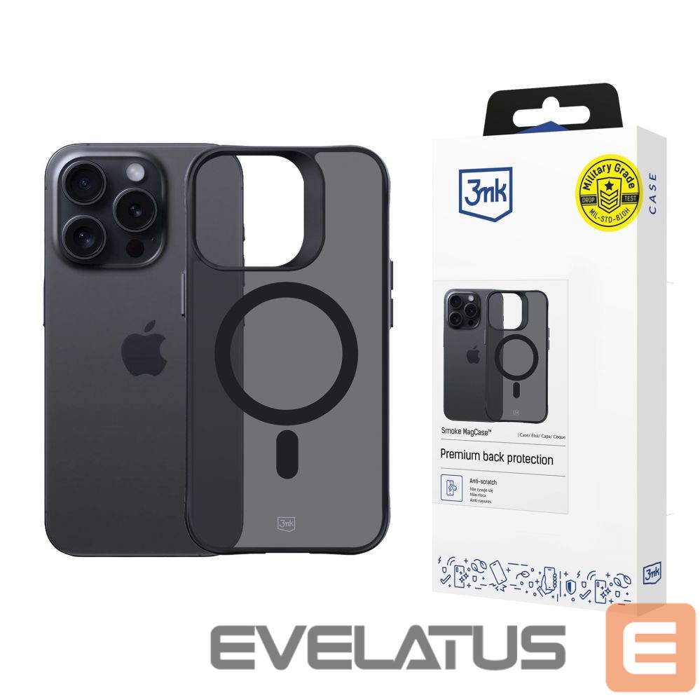 Other Phone Accessory 3MK 3mk Smoke MagCase with MagSafe for iPhone 14 Pro Max - Semi-Transparent