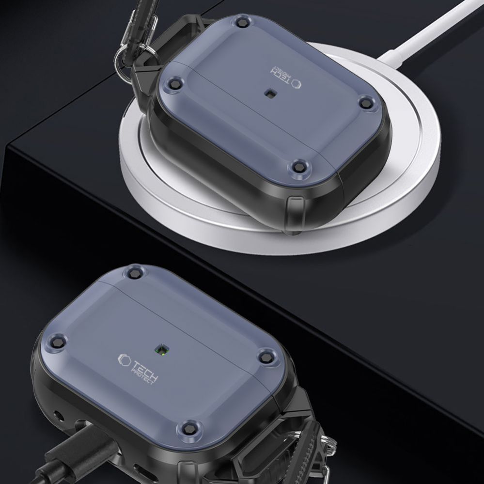 Other Phone Accessory Tech-Protect TECH-PROTECT ROUGH HOOK Apple AIRPODS PRO 1 / 2 STEEL BLUE