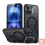 Kitas telefono priedas ESR  ESR Classic Hybrid Kickstand Halolock MagSafe Case Set + Tempered Glass for iPhone 16 - Black 