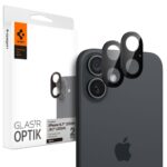 Cits mobilo telefonu aksesuārs Spigen  Spigen Optik GLAS.TR Camera Protector 2-PACK for iPhone 16 / 16 PLUS - Black 