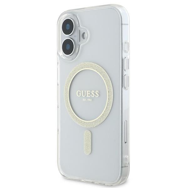 Muu telefoni lisavarustus Guess Apple Guess IML Glitter Circle MagSafe iPhone 16 Case - Clear